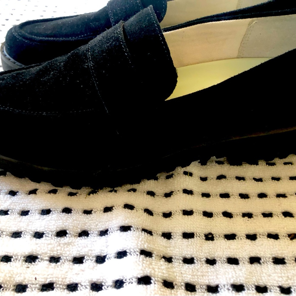 Franco Sarto black suede loafers 7.5